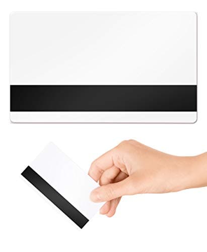 Image of Hi-Co 2750oe mag Stripe Blank PVC Cards Plastic - Pack of 10 By Lanyards Tomorrow 760 Micron White Standard CR80 Credit Card Size 86 x 54mm - Printable for Desktop ID Card Printers