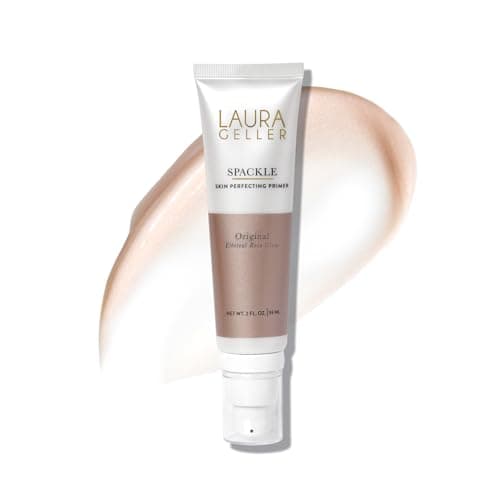 Image of LAURA GELLER NEW YORK Spackle Super-Size - Ethereal Rose Glow - 2 Fl Oz - Skin Perfecting Primer Makeup with Hyaluronic Acid - Long-Wear Foundation Face Primer