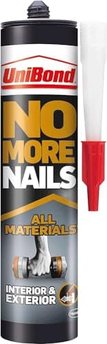 Image of UniBond No More Nails All Materials Grab Adhesive, High Strength Bonding, No Nails Required, White, 390 g Cartridge
