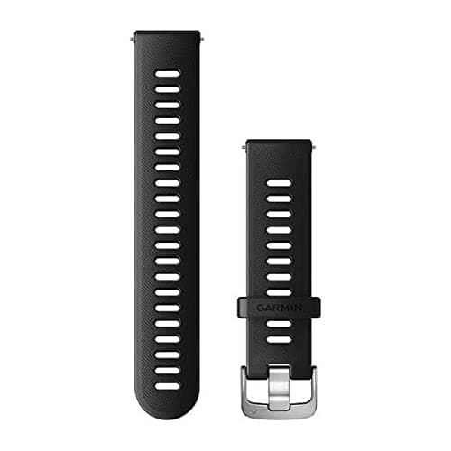 Image of Garmin Quick Release Bands (20mm), suitable for selected Forerunner-,Venu-, vívomove-,vívoactive and Approach smartwatch series, Original accessory, Silicone, Black