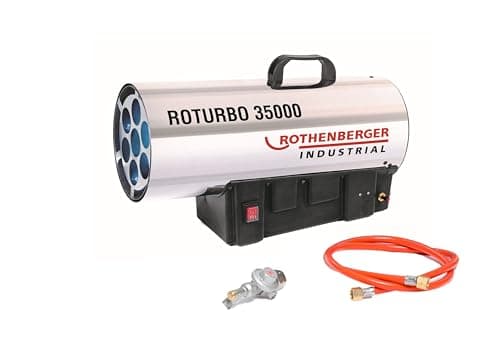 Image of ROTHENBERGER Industrial Gas - Heater - Gun/Blower RoTurbo 35000 incl. piezo Ignition, Hose & Hose Rupture Protection 34.0 kW