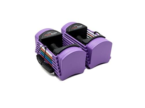 Image of PowerBlock Sport 24 Adjustable Dumbbells, Sold in Pairs, 3-24 lb. Dumbbells, Durable Steel Build, Innovative At Home Workout Equipment, All-in-One Exercise Dumbbells, Strength Training, Lavender