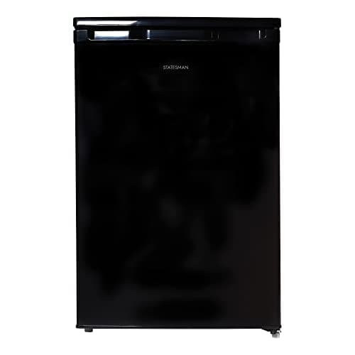 Image of Statesman L255B Under Counter Larder Fridge, 55cm, 2 Adjustable Glass Shelves, Large Salad Drawer, Internal Light, Reversible Door, Adjustable Feet, Black