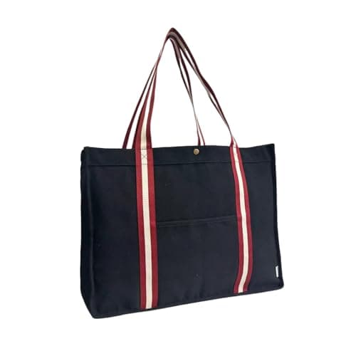 Image of Augbunny 16OZ Canvas Lined Shopping Grocery Tote Multi Purpose Beach Bags Diaper Bag