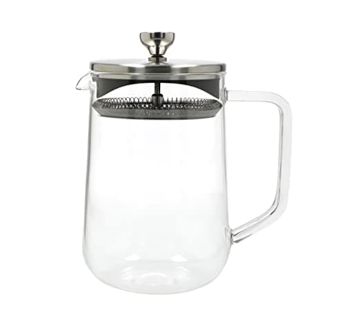 Image of La Cafetière Loose Leaf 4-Cup//1L Teapot with Lid, Heat-Resistant Glass Tea Infuser with Built-in Stainless Steel Filter for Tea Leaves and Ground Coffee Infusions