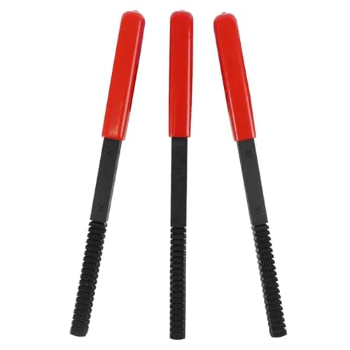 Image of KUNGJUER 3PCS Thread File Set, Thread Restorer File Set, Thread Restoring Chaser Files Metric and SAE, High Carbon Steel Thread Repair Tool for Thread Repair File Set