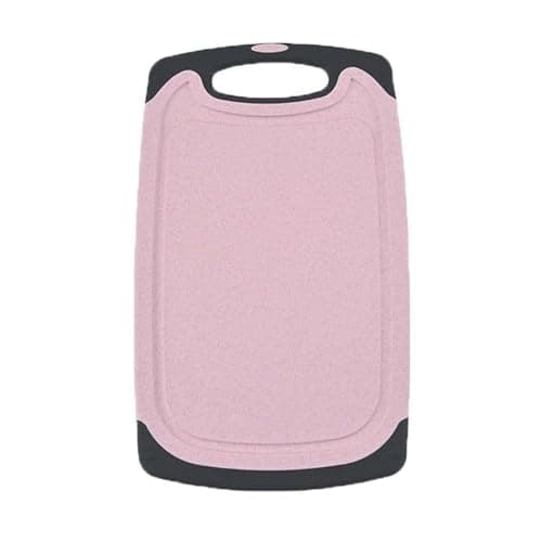 Image of Selecto Bake Chopping Board BPA Free Kitchen Thick Plastic Cutting Boards, Non-Slip Feet and Deep Drip Juice Groove, Hanging Hole, Large Chopping Boards for Fruits, Vegetables, Meats (Pink)