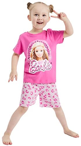 Image of Barbie Girls Short Pyjamas Nightwear Shorty, 5-6 Years Pink