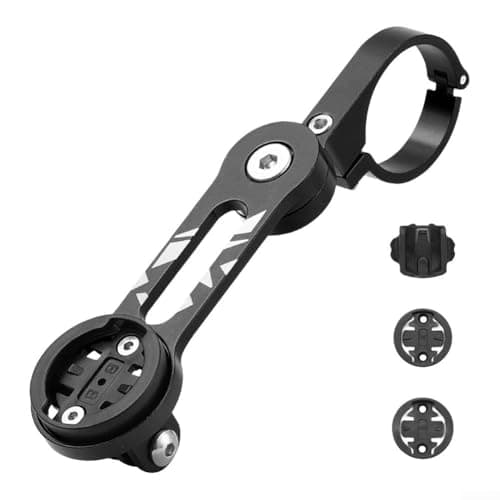 Image of Bicycle Computer Mount for Cateye For Garmin For Bryton with Tool Rotation and Fold Flat Function for Handlebars up to 32mm (black)