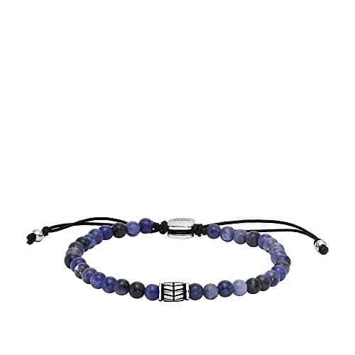 Image of Fossil Bracelet for Men, Length: 250mm, Width: 4mm Silver Stainless Steel Bracelet, JF04414040