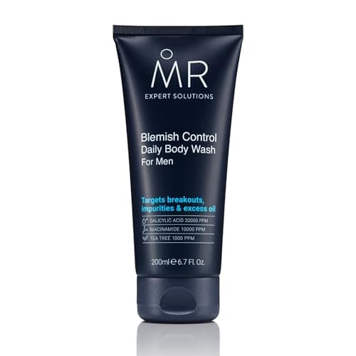 Image of MR Expert Solution Salicylic Acid Body Wash For Men, Acne-Prone Skin, Body Cleanser with Blemish-Fighting Formula, Gentle on Sensitive Skin, Reduces Breakouts & Unclogs Pores 200ml