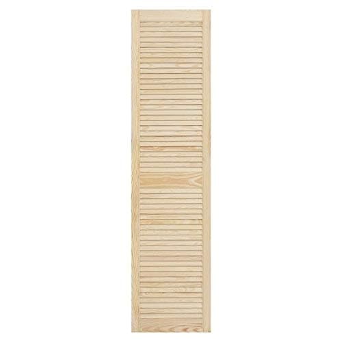 Image of Louvre Door – Pine Wood – Vented Open – Ready to Paint Internal Louvre Cupboard Doors – Slatted Wardrobe Doors – Various Sizes (1700mm (67") Height, 394mm (15.5") Width)