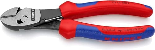 Image of KNIPEX Twinforce High Performance Diagonal Cutters with Opening Spring with Multi-Component Handles 180 mm, 73 72 180 F
