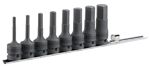Image of Facom Nshm.J8 8 Piece Hex Impact Socket Drivers 6-19Mm 1/2 Drive
