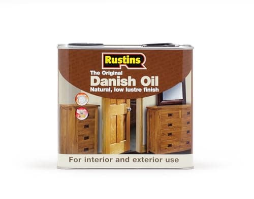 Image of Rustins DANO2500 Original Danish Oil 2.5 litres - Rich, Natural Glow - Enhances Wood Grain Beautifully, Professional-Grade Finish, Easy DIY Application