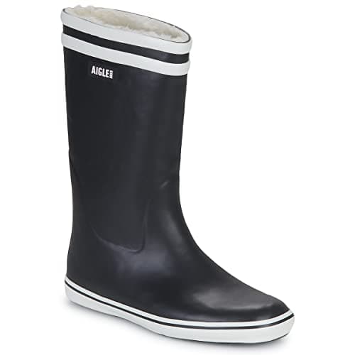 Image of Aigle Women's Malouine Fur 2 Wellington Boots, navy, 4 UK