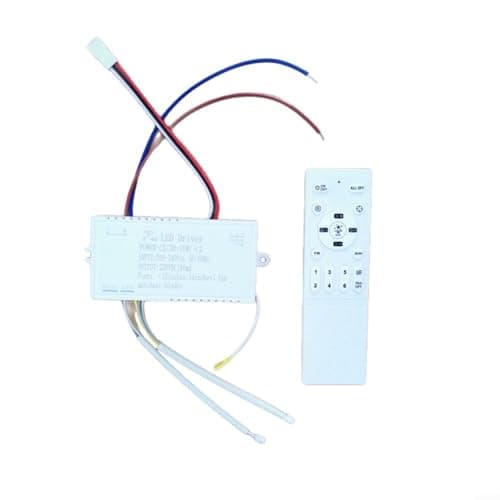 Image of ZiStarlilife DC Inverter Ceiling Fan Remote Control With 6-Speed Adjustment And Stepless Dimming Driver, 200-240V Receiver Kit For Voice Or Network Operation In Living Room(A)