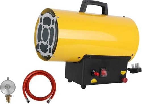 Image of lNGRIKT 15KW 51200 BTU/hr Portable LPG Gas Heater with Adjustable Gas Flow & 4-in-1 Safety Protection, Industrial Propane Space Heater for Workshops Warehouses Garages, 1.09kg/h Fuel Use, Yellow