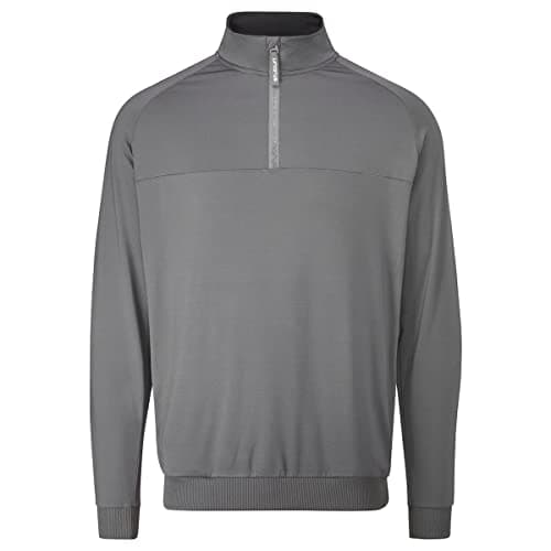 Image of Stuburt Golf Mens Augusta Midlayer Golf Sweater - Slate Grey/Black - M