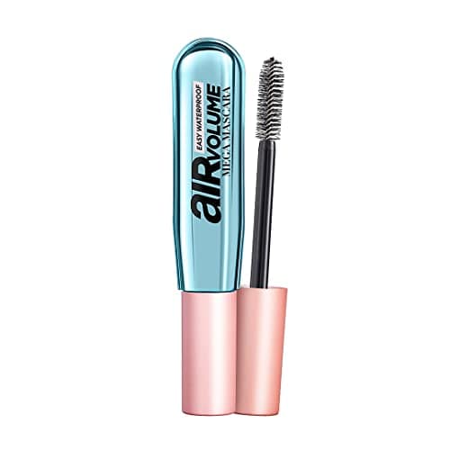 Image of L’Oreal Paris Mascara, Air Volume Mega Mascara, Easy Waterproof, Smudgeproof and Flake Resistant, Easy Warm Water Removal, 48H Longwear – Big Cushion Brush for 10x Mega Volume, Black