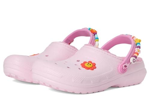 Image of Crocs Kids' Classic Lined Clogs, Pink Milk, 5 Big Kid