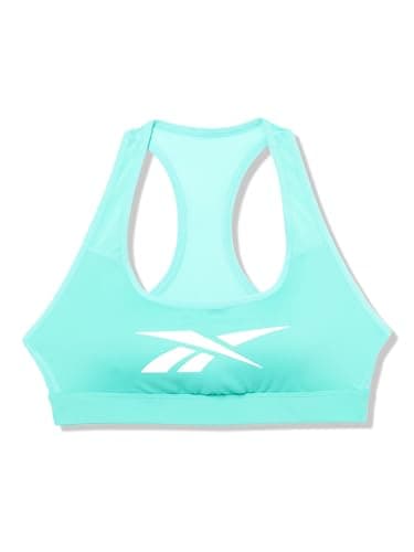 Image of Reebok Women's Lux Vector Racer Bra Sports, Opaque, Unleashed Green, Medium