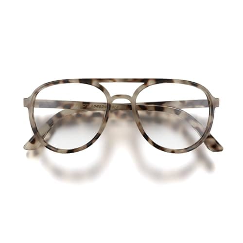 Image of LONDON MOLE® Pilot blue light blocking glasses | Cool pilot-style shaped blue blockers | Anti eyestrain for screens | Men’s Women’s Unisex | Spring hinges
