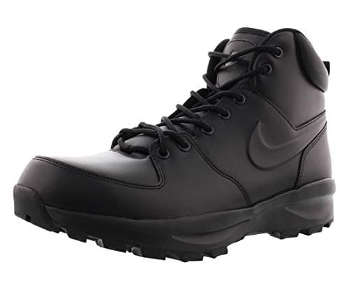 Image of Nike Manoa Leather Boot Mens Shoes Size 5, Color: Core Black/Jet Black-Black
