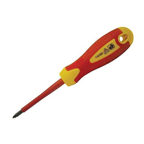 Image of Faithfull SDVDEPH2 Soft Grip VDE Screwdriver Phillips PH2 x 100mm
