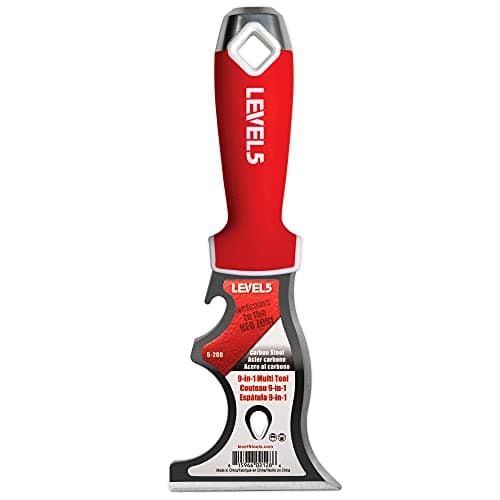 Image of 9-in-1 Painter’s Tool - LEVEL5 | Multi-Use Knife, Hardened Carbon Steel | Metal Hammer End | Pro-Grade Finishing Tools | 5-200