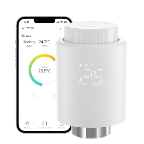 Image of SONOFF Zigbee Thermostatic Radiator Valve, TRVZB, Add-On Smart Radiator Valve For Smart Home Control, Easy Installation, Save Heating Costs, Works With Alexa, Google Home