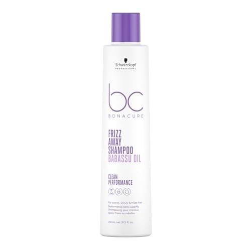 Image of Schwarzkopf Professional Bonacure Frizz Away Shampoo For Coarse Unruly Frizzy Hair Vegan Care Complex Babassu Oil Anti Humidity Effect Long Lasting Smoothness All Day Shield Intense Shine 250 ml