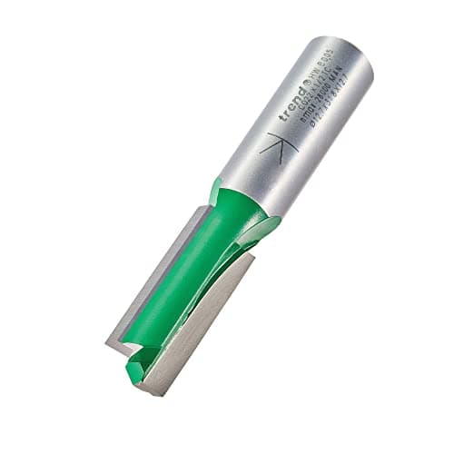 Image of Trend CraftPro Straight Two Flute Router Cutter Bit, 1/2 Inch Shank, 12.7mm Cut Diameter & 32mm Cut Length, Tungsten Carbide Tipped, C022X1/2TC