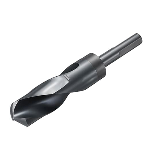 Image of sourcing map 27.5mm Drill Bit 1/2" Reduced 3-Flat Shank M2 High-Speed Steel Nitriding Black 135° Bits for Hard Metal Stainless Steel,1pcs
