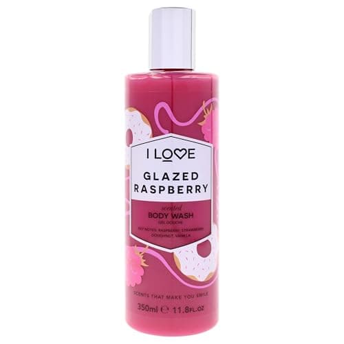 Image of I Love Signature Glazed Raspberry Scented Body Wash, Rich & Creamy Foam Which Contains Natural Fruit Extracts, Cruelty-Free & Vegan-Friendly - 350ml