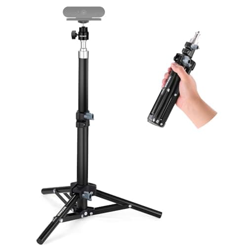 Image of NEEWER Webcam Stand Tripod for Desk, Mini Desktop Tripod with Cell Holder Compatible with Logitech Anker Emeet Webcam Ring Light for Video Recording Live Streaming Zoom Call, ST45B
