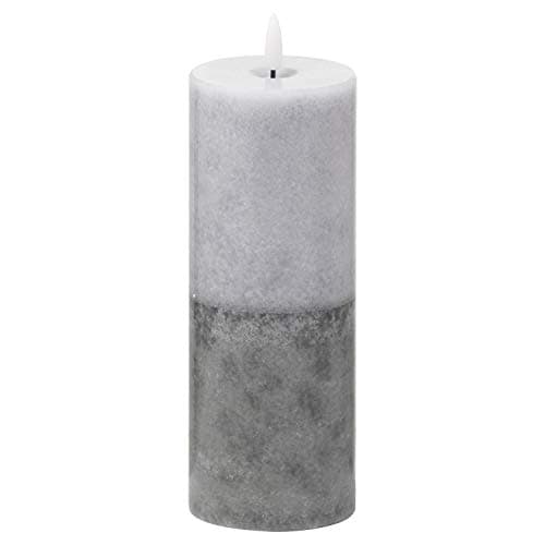 Image of Hill 1975 Luxe Collection Natural Glow 3X8 Grey Dipped Led Candle