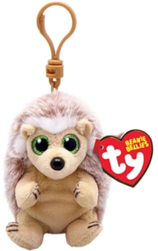 Image of Ty Beanie Bellies Clips T43114 – Plush Key Holder Ring, Soft Belly, 12 cm, with Green Eyes, Glitter