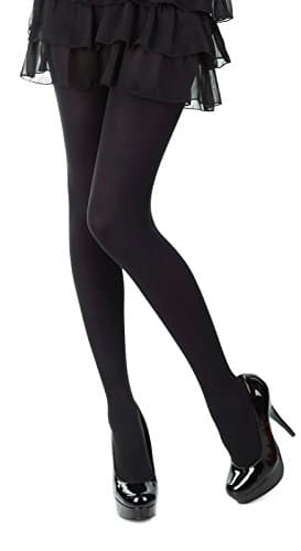 Image of SENTELEGRI Colourful Opaque 40 Denier Tights, 23 Colours, Sizes S-XL (Medium, Black)