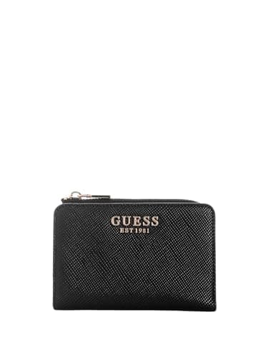 Image of Guess Women's Laurel Ii Zip Around Card Case Wallet, Black, One Size