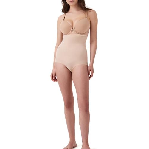 Image of Spanx SPANXsculpt Power Series High-Waisted Brief - Lightweight All-Day Comfort - Core Control Shapewear - High-Waisted Underwear - Soft Nude - 2X