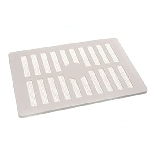 Image of Merriway BH01263 9 x 9 inch Adjustable Sliding Hit and Miss Air Grille (Overall Vent Size: 290 x 270mm), White Plastic 229 x 229mm, 287 x 270mm