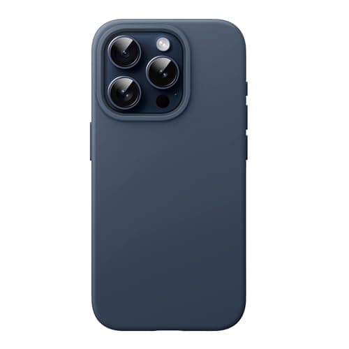 Image of JETech Silicone Case for iPhone 15 Pro 6.1-Inch, Silky-Soft Touch Full-Body Protective Phone Case, Shockproof Cover (Storm Blue)