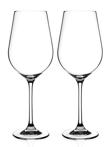 Image of DIAMANTE Red Wine Glasses Pair - ‘Auris’ Collection Undecorated Premium Crystal - Set of 2