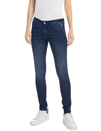 Image of Replay women's jeans with power stretch, blue (Dark Blue 007), 26W / 30L