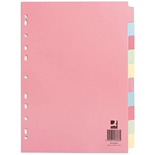 Image of Q-Connect 10-Part Subject Divider Multi-Punched A4