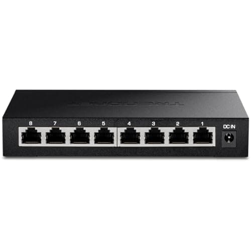 Image of TRENDnet 8-Port Unmanaged 2.5G Gaming Switch, 8 x 2.5GBASE-T Ports, 40Gbps Switching Capacity, Backwards Compatible with 1000Mbps Devices, Fanless, Wall Mountable, Lifetime Protection, Black, TEG-S380