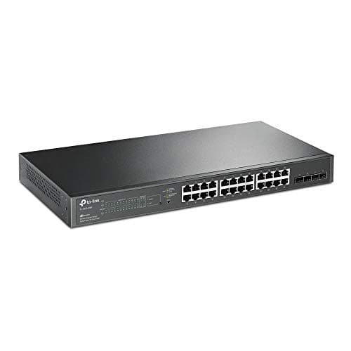 Image of TP-Link SG2428P 28 Port Gigabit PoE Smart Switch, 24× Gigabit PoE ports and 4× SFP slots, 802.3af-at 30W, 250W Total Budget, Network Switch, Power Saving, Metal Case, Ethernet Splitter