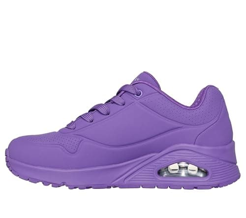 Image of Skechers Women's Uno Stand On Air Trainers, Violet Durabuck/Mesh, 5 UK