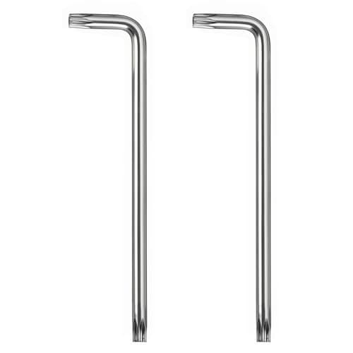 Image of Kesiku Torx Hex Key T25 Allen Key Set with Size Markings, Star Long Arm Wrench Tamper Proof with Holes on Both Ends for Home Maintenance DIY, CRV Steel, 2pcs